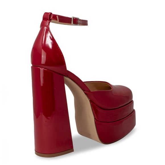 Platform Chunky Heels for Women, with Block Heel and Ankle Strap Design - Picture 2 of 4